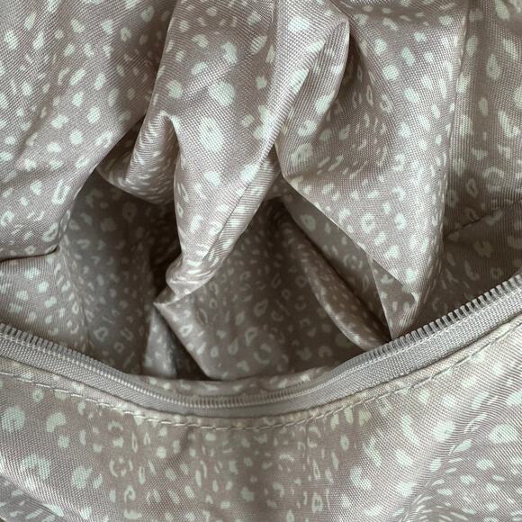 Womens Sherpa Fleece Brown Plaid Gold Hardware Zip Double Handle Large Tote Bag - Picture 8 of 8